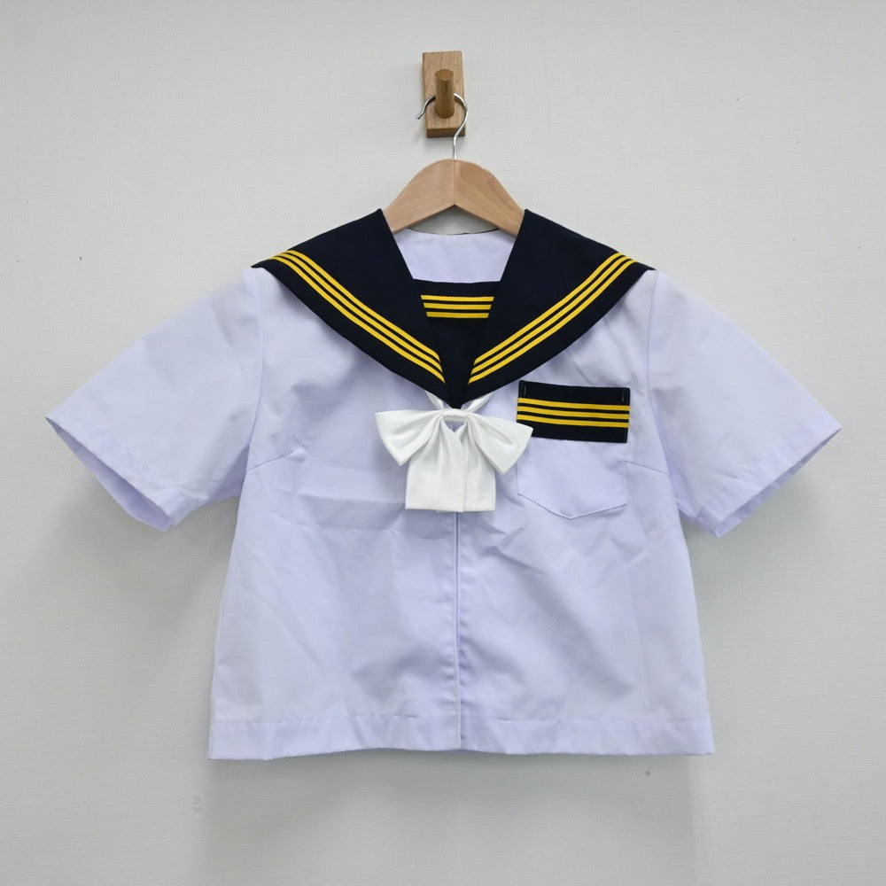 【中古】静岡県 浜名中学校 女子制服 3点（セーラー服・スカート）sf012974