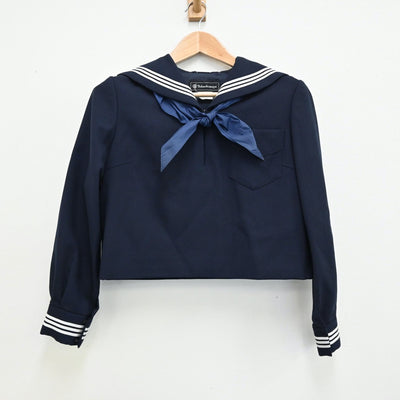 【中古】神奈川県 私立神奈川学園中学校 女子制服 3点（セーラー服・ジャンパースカート）sf012978