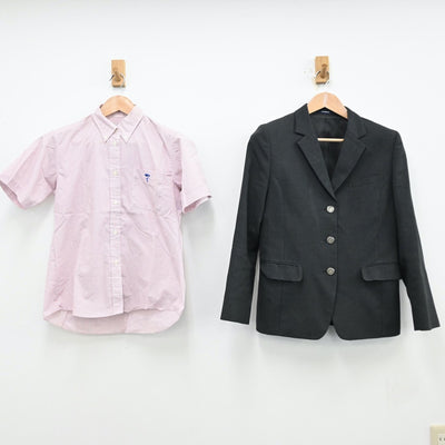 【中古】山梨県 帝京第三高等学校 女子制服 3点（ブレザー・シャツ）sf012994