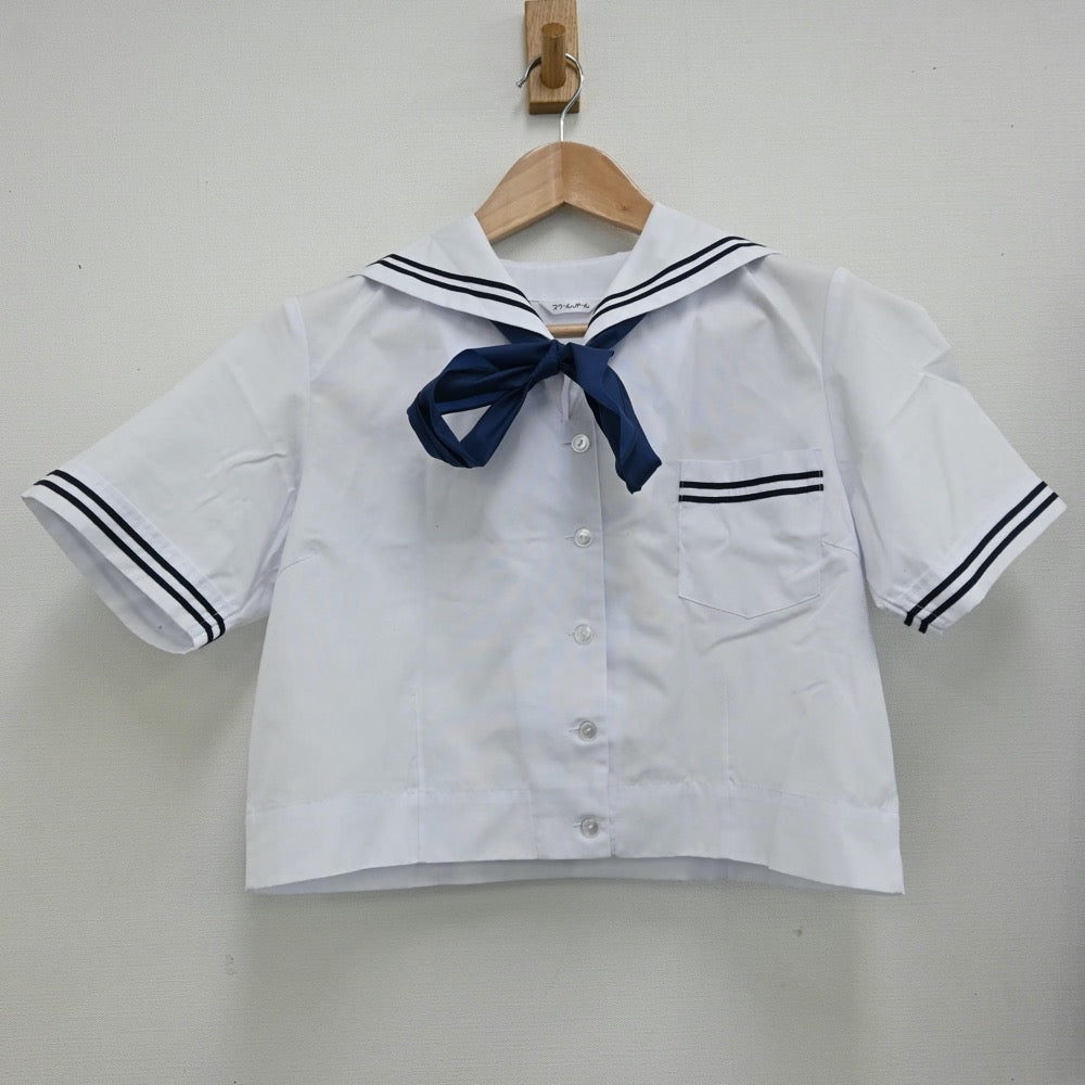 【中古】埼玉県 富士中学校 女子制服 5点（セーラー服・スカート）sf012997