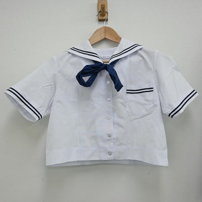 【中古】埼玉県 富士中学校 女子制服 5点（セーラー服・スカート）sf012997