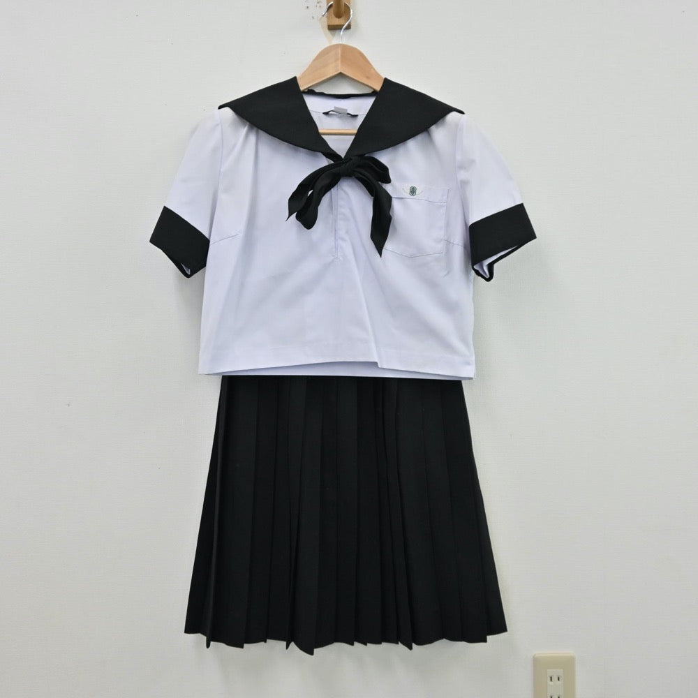 【中古】愛知県 国府高等学校 女子制服 3点（セーラー服・スカート）sf013000