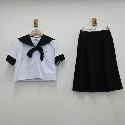 【中古】愛知県 国府高等学校 女子制服 3点（セーラー服・スカート）sf013000