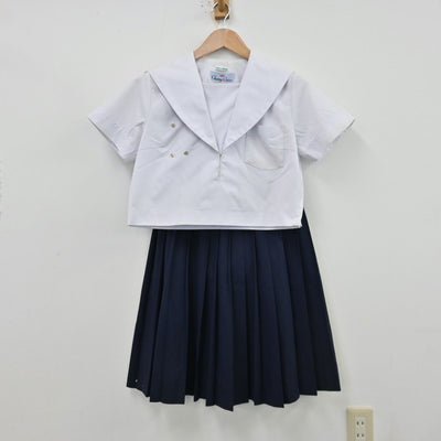 【中古】愛知県 安城南中学校 女子制服 2点（セーラー服・スカート）sf013004