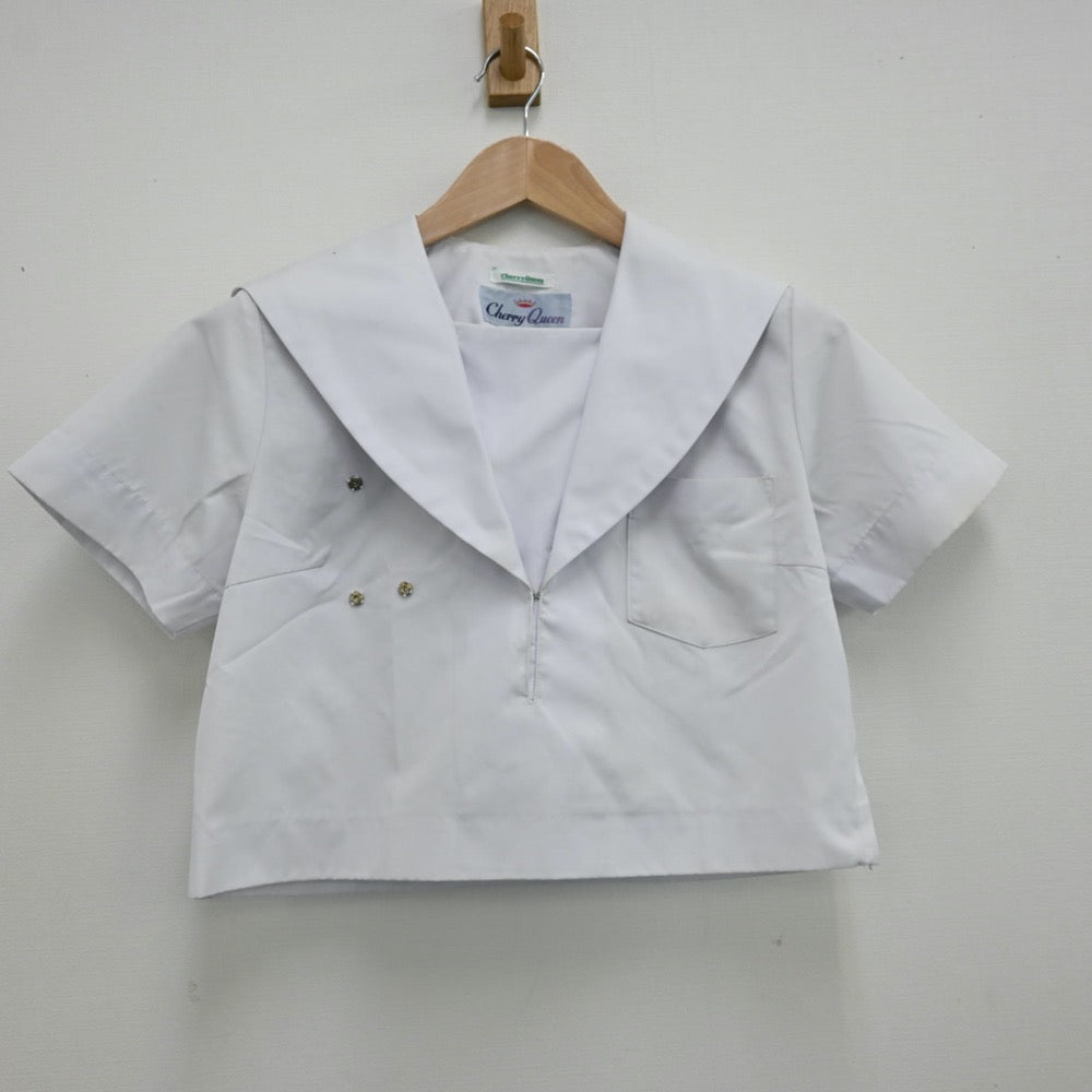 【中古】愛知県 安城南中学校 女子制服 2点（セーラー服・スカート）sf013004