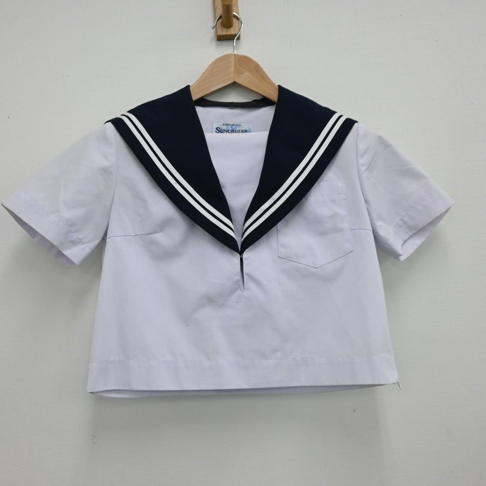 【中古】愛知県 前津中学校 女子制服 3点（セーラー服・セーラー服・スカート）sf013008