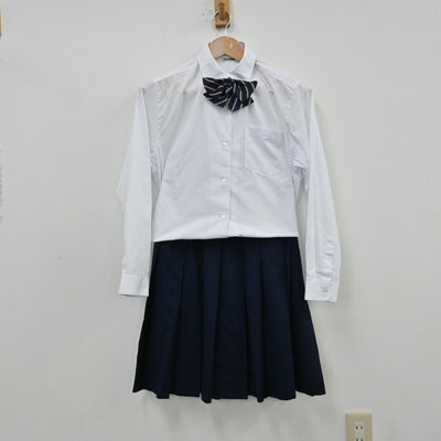 【中古】広島県 安田女子高等学校 女子制服 9点（ブレザー・シャツ・ベスト・スカート）sf013009