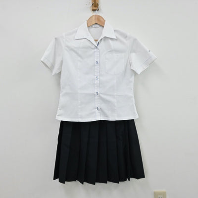 【中古】福岡県 私立中村学園女子高等学校 女子制服 4点（シャツ・ニットベスト・スカート）sf013013