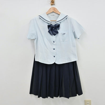 【中古】福岡県 中村学園女子中学校 女子制服 3点（セーラー服・スカート）sf013019