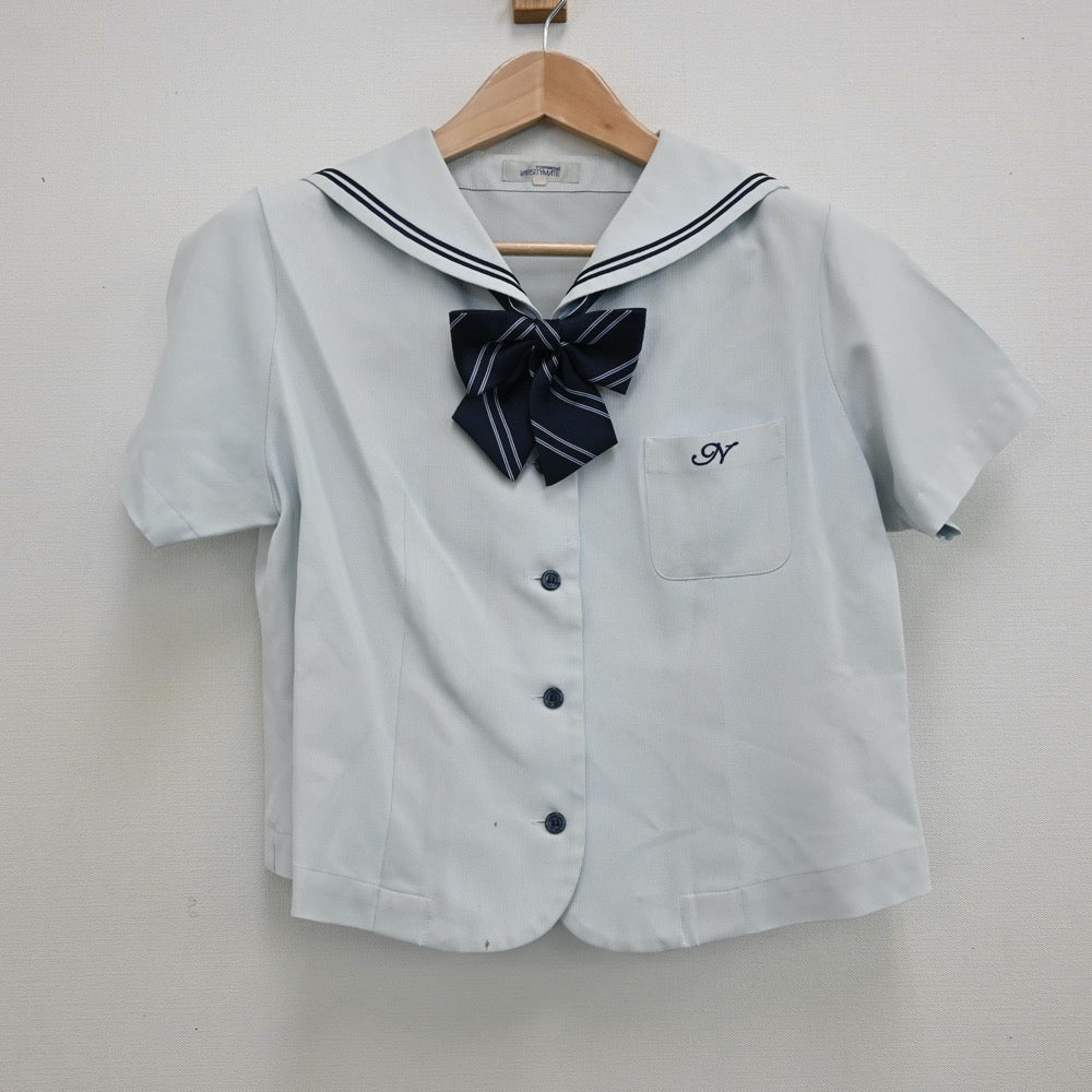 【中古】福岡県 中村学園女子中学校 女子制服 3点（セーラー服・スカート）sf013019