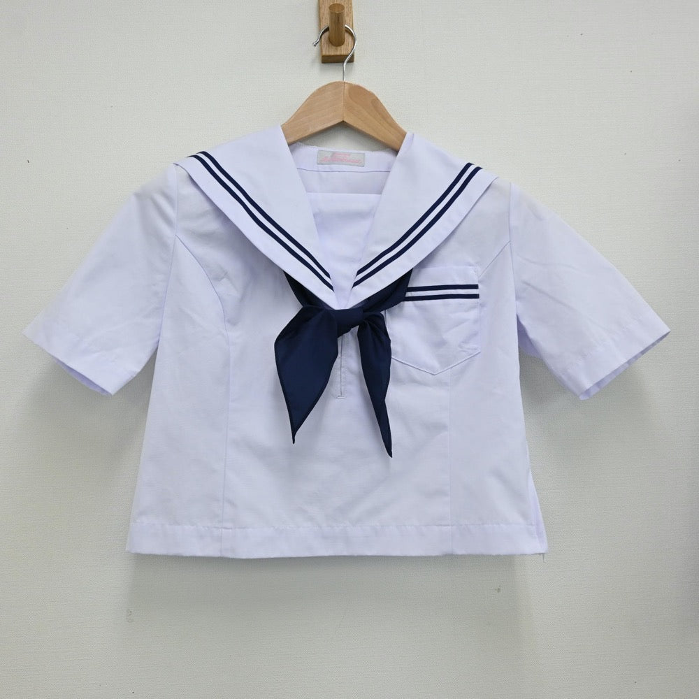 【中古】山口県 佐波中学校 女子制服 4点（セーラー服・スカート）sf013025