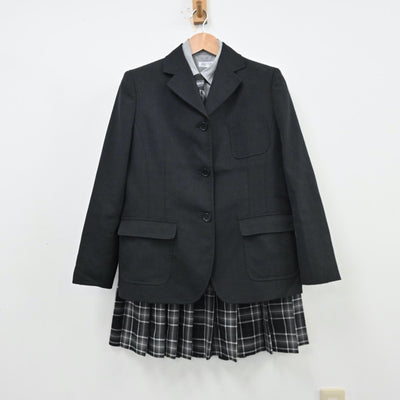 【中古】兵庫県 神戸龍谷高等学校 女子制服 4点（ブレザー・シャツ・スカート）sf013029