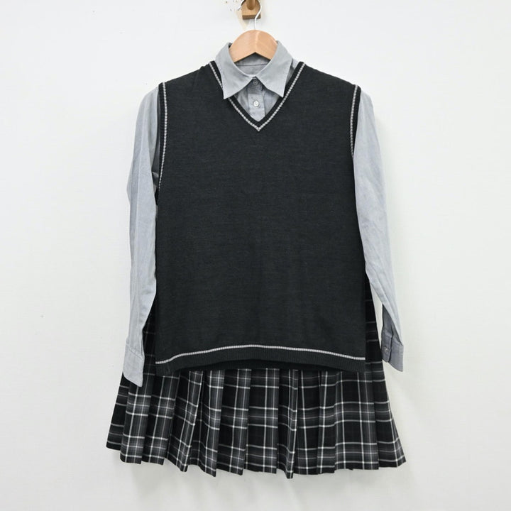 【中古制服】兵庫県 神戸龍谷高等学校 女子制服 3点（シャツ・ニットベスト・スカート）sf013030【リサイクル学生服】 | 中古制服通販パレイド