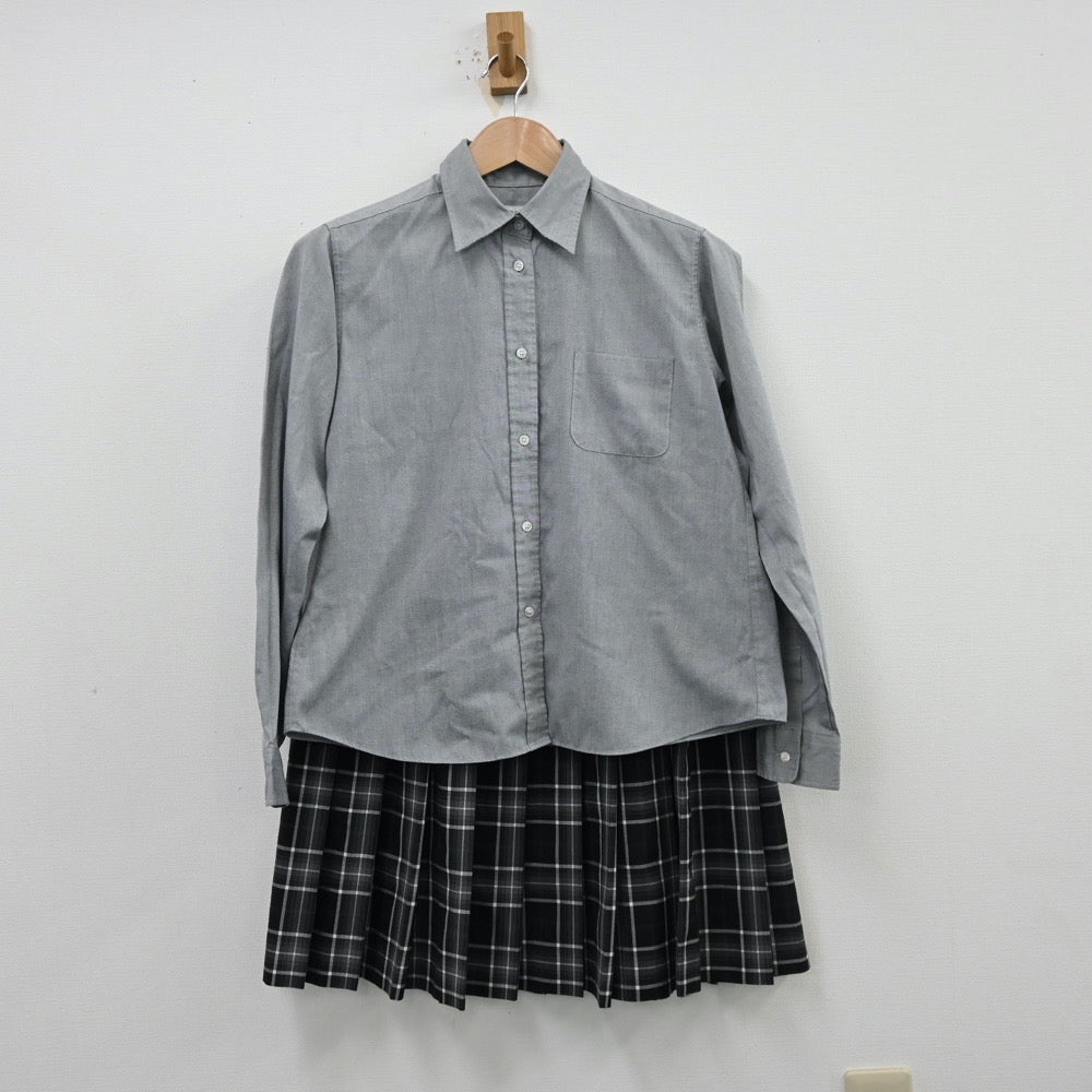 【中古】兵庫県 神戸龍谷高等学校 女子制服 3点（シャツ・ニットベスト・スカート）sf013030