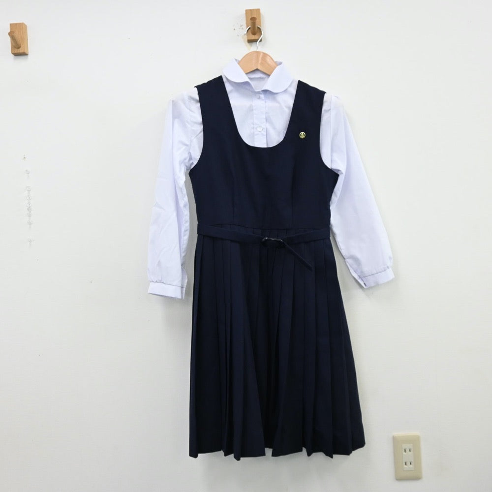 【中古】愛知県 椙山女学園高等学校 女子制服 6点（ブレザー・シャツ・ニット・ジャンパースカート）sf013037