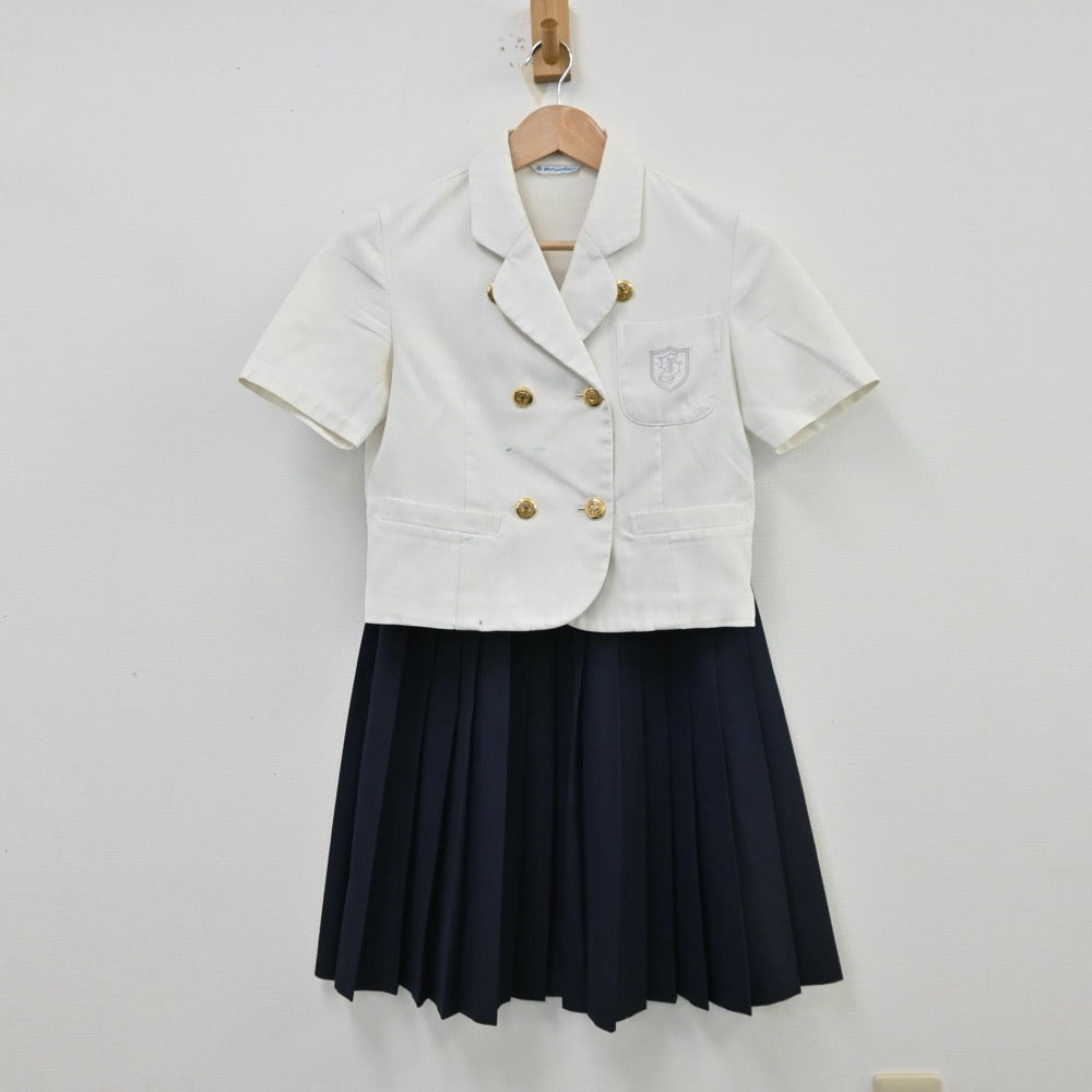 【中古】愛知県 椙山女学園高等学校 女子制服 3点（シャツ・シャツ・スカート）sf013038