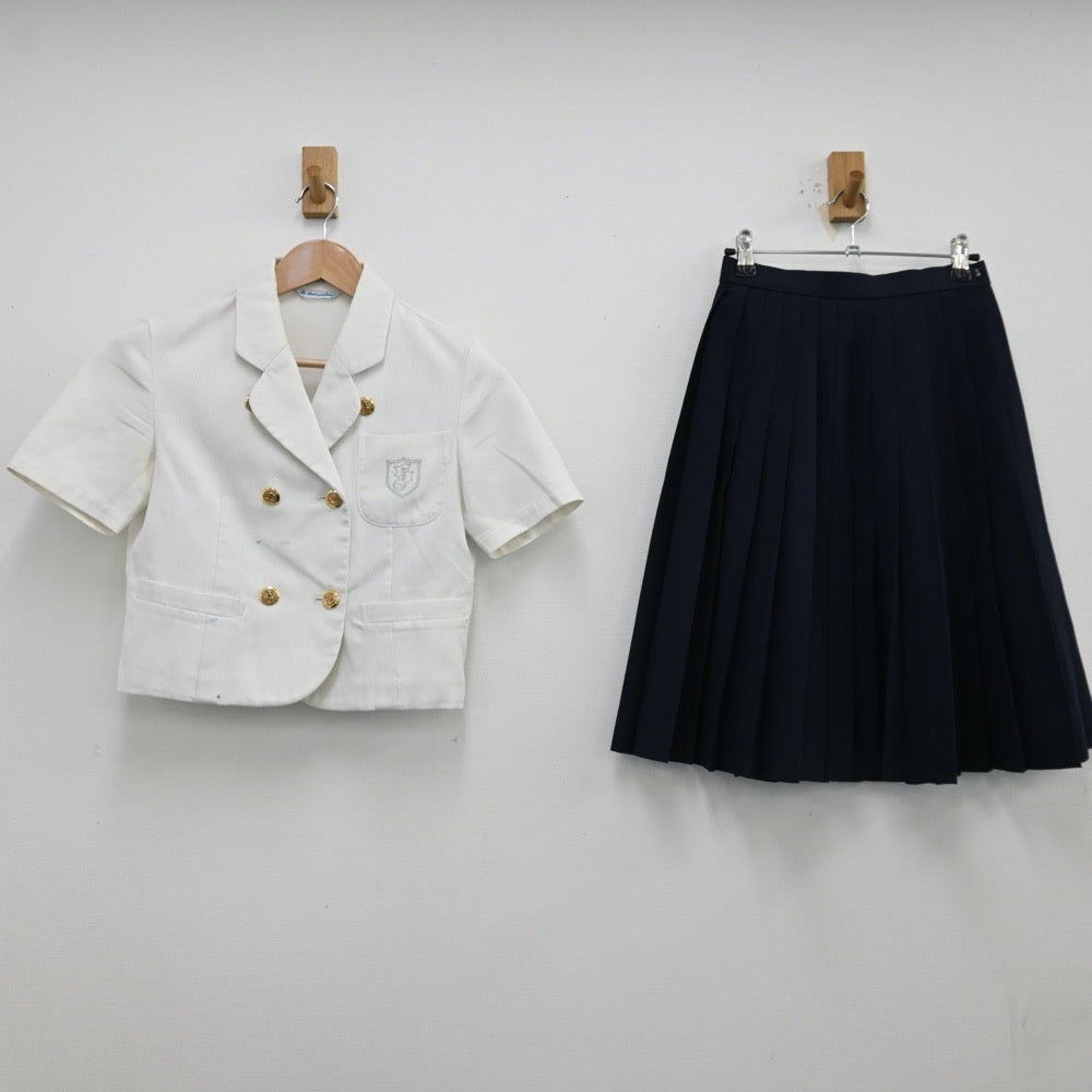 【中古】愛知県 椙山女学園高等学校 女子制服 3点（シャツ・シャツ・スカート）sf013038