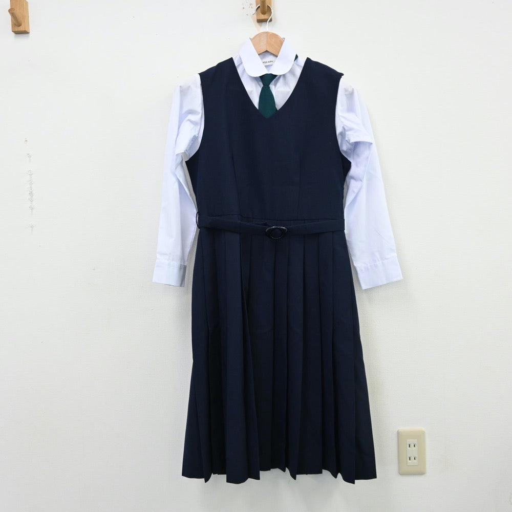 【中古】千葉県 高柳中学校 女子制服 5点（シャツ・ブレザー・ジャンパースカート）sf013044