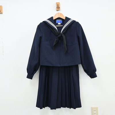 【中古】愛知県 桜山中学校 女子制服 3点（セーラー服・スカート）sf013047