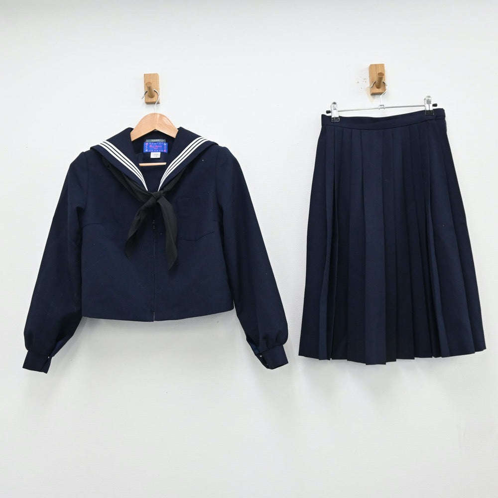 【中古】愛知県 桜山中学校 女子制服 3点（セーラー服・スカート）sf013047