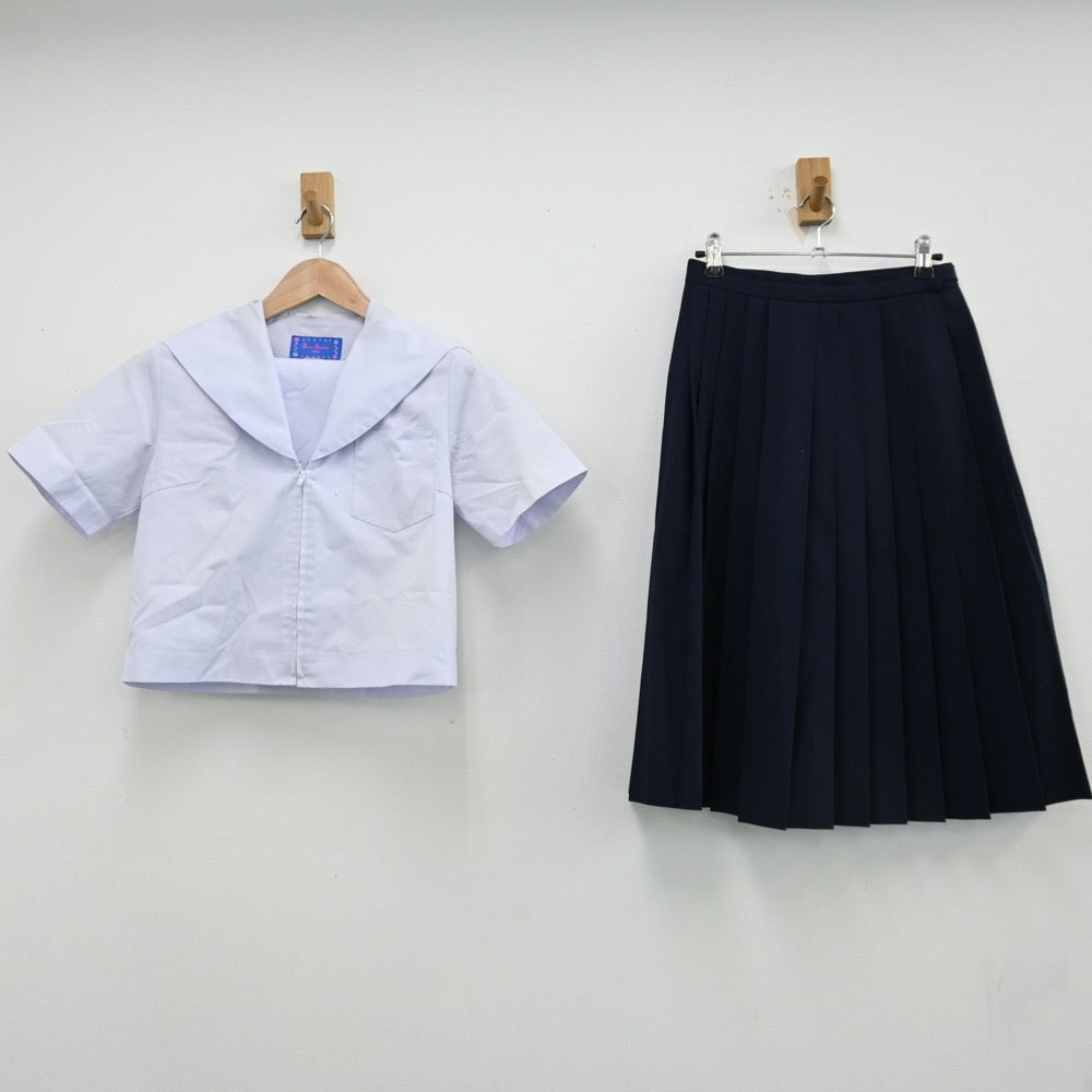 【中古】愛知県 桜山中学校 女子制服 3点（セーラー服・スカート）sf013048