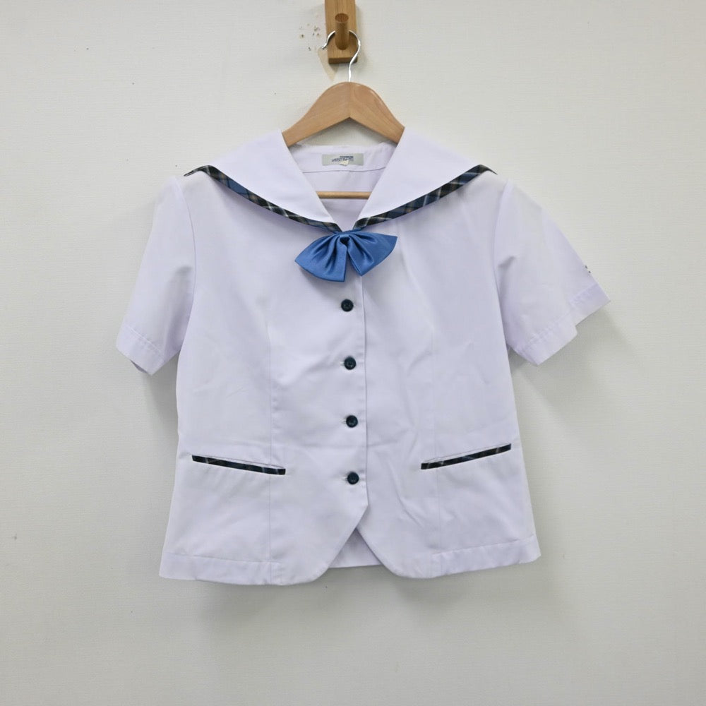 【中古】福島県 保原高等学校 女子制服 3点（セーラー服・スカート）sf013059