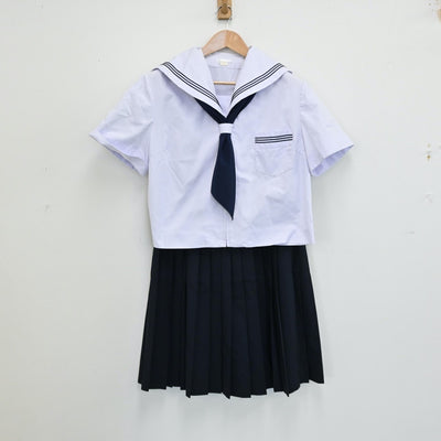 【中古】兵庫県 小野市立小野中学校 女子制服 3点（セーラー服・スカート）sf013067