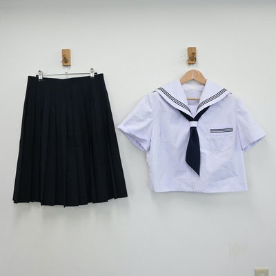 【中古】兵庫県 小野市立小野中学校 女子制服 3点（セーラー服・スカート）sf013067