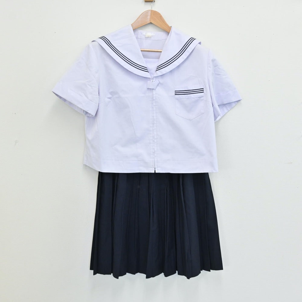 【中古】兵庫県 小野市立小野中学校 女子制服 2点（セーラー服・スカート）sf013068