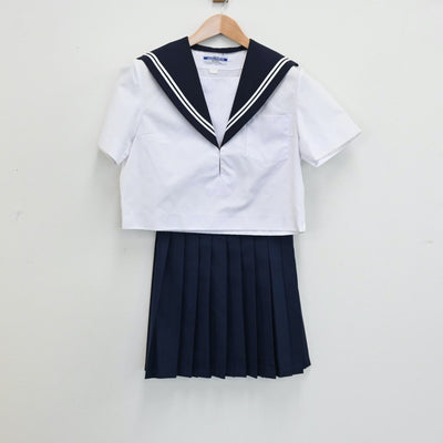 【中古】愛知県 三谷中学校 女子制服 2点（セーラー服・スカート）sf013071