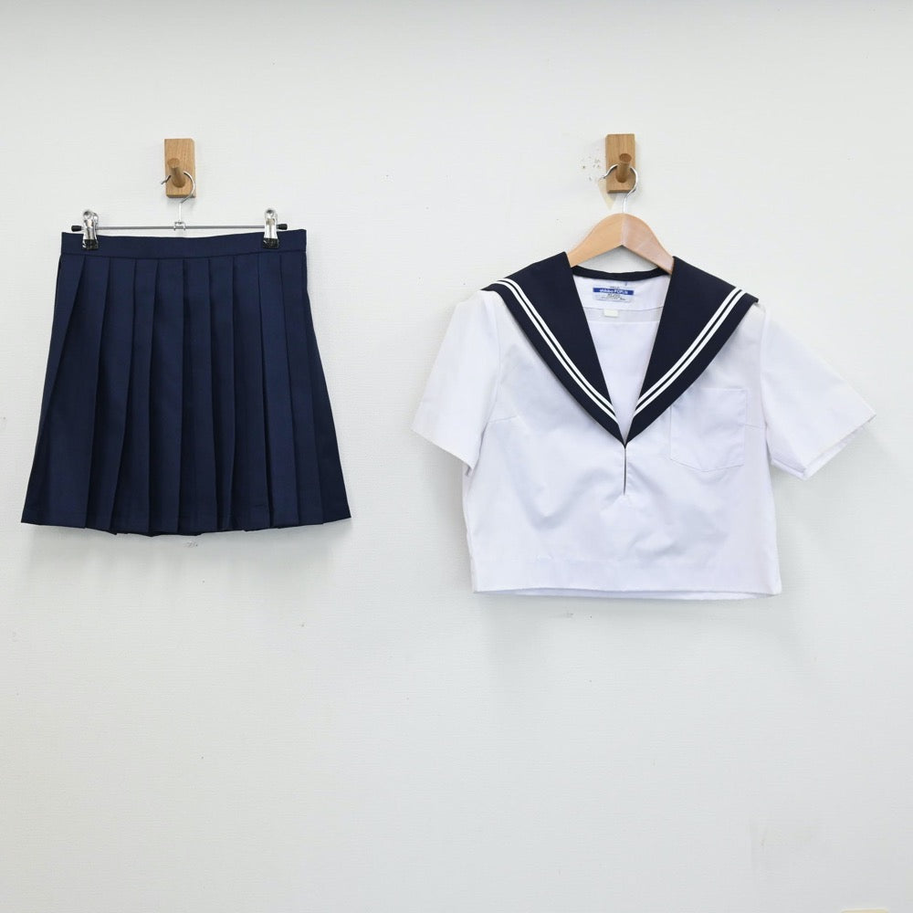 【中古】愛知県 三谷中学校 女子制服 2点（セーラー服・スカート）sf013071