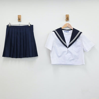 【中古】愛知県 三谷中学校 女子制服 2点（セーラー服・スカート）sf013071