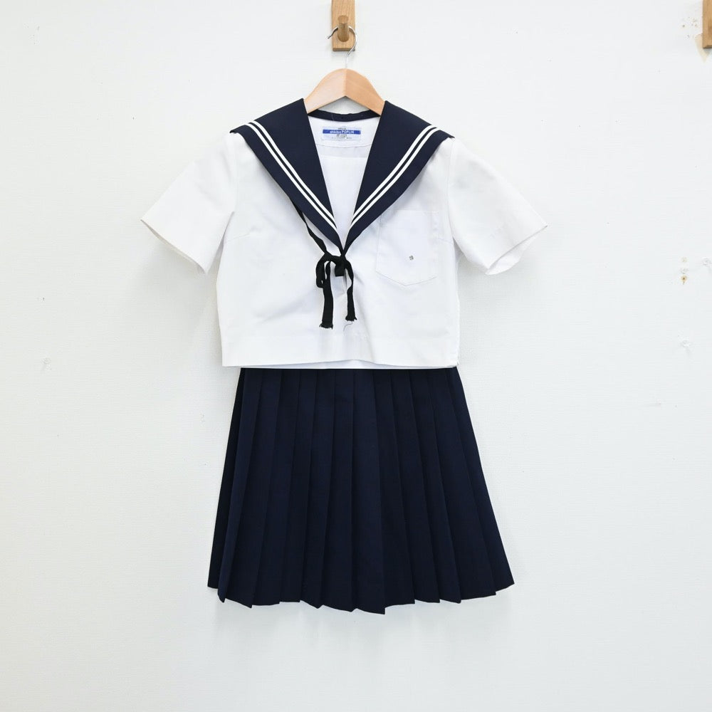 【中古】愛知県 三谷中学校 女子制服 3点（セーラー服・スカート）sf013072