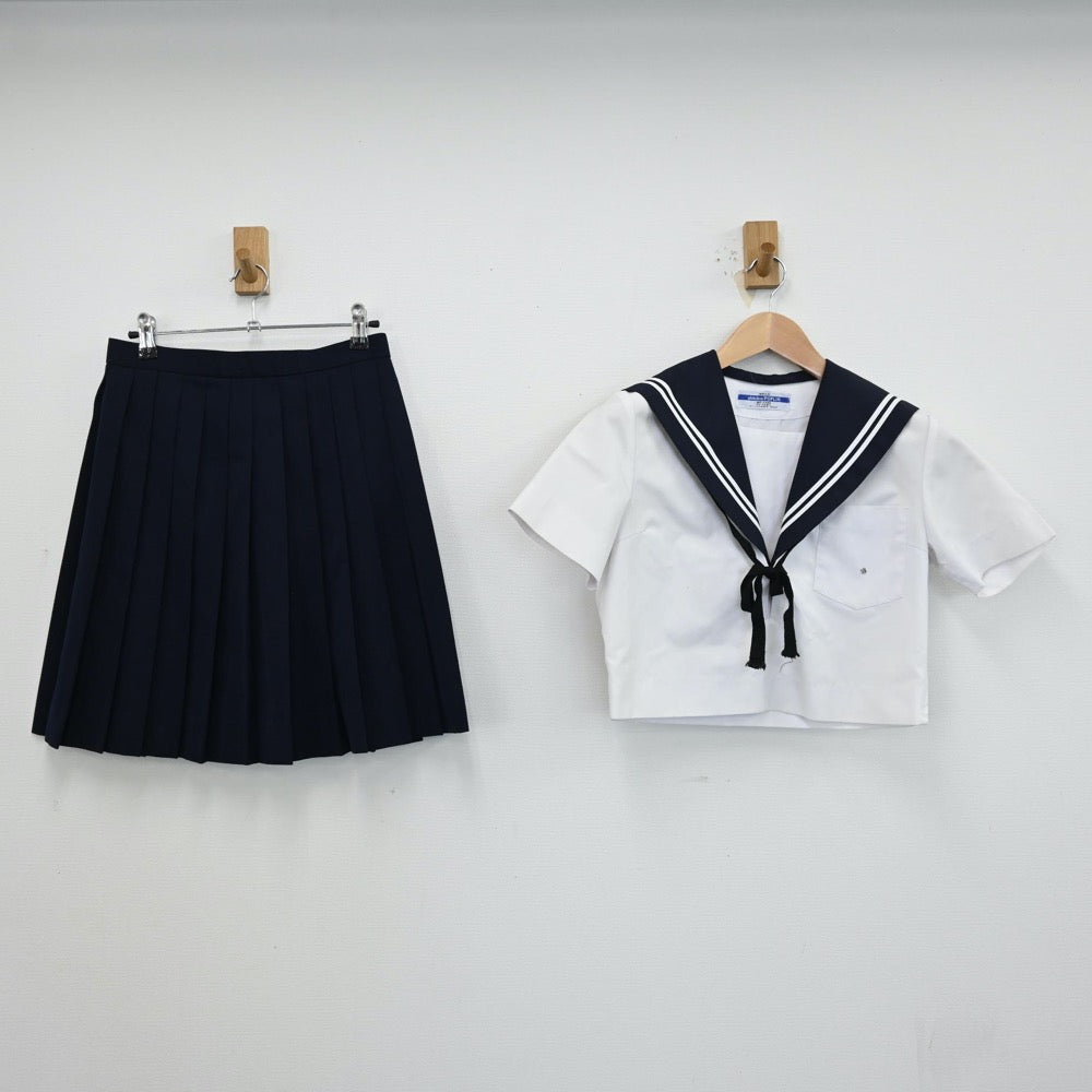 【中古】愛知県 三谷中学校 女子制服 3点（セーラー服・スカート）sf013072