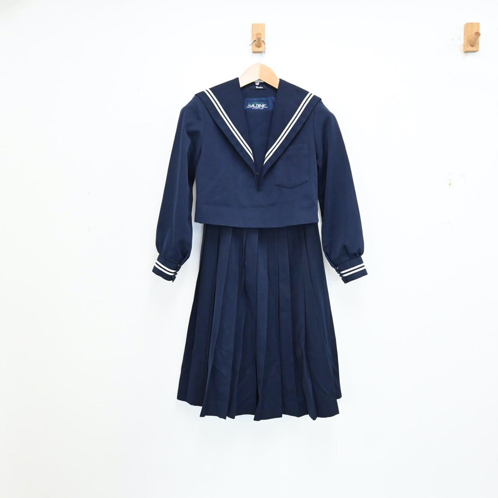 【中古】愛知県 三谷中学校 女子制服 3点（セーラー服・スカート・スカート）sf013073