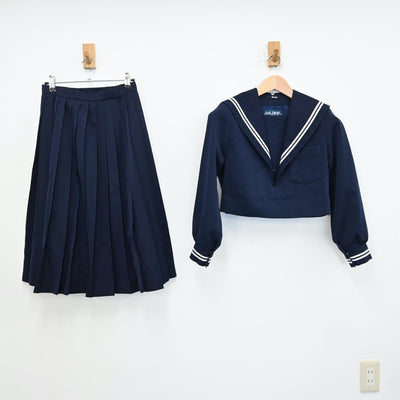 【中古】愛知県 三谷中学校 女子制服 3点（セーラー服・スカート・スカート）sf013073