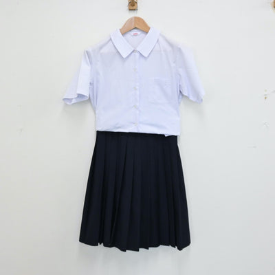 【中古】栃木県 宮の原中学校 女子制服 2点（シャツ・スカート）sf013077