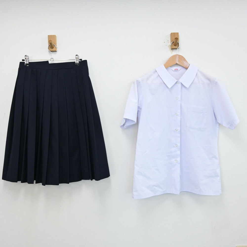 【中古】栃木県 宮の原中学校 女子制服 2点（シャツ・スカート）sf013077