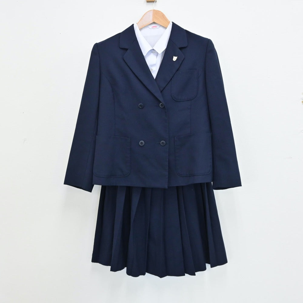 【中古】栃木県 宮の原中学校 女子制服 4点（ブレザー・シャツ・ベスト・スカート）sf013080