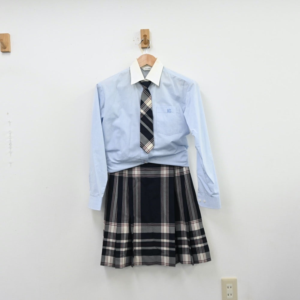 【中古】東京都 駒澤学園女子高等学校 女子制服 6点（ブレザー・シャツ・ニット・スカート）sf013081