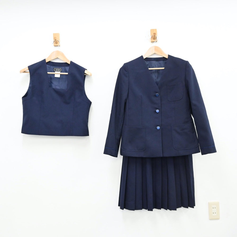 【中古】埼玉県 蕨第一中学校 女子制服 3点（ブレザー・ベスト・スカート）sf013090