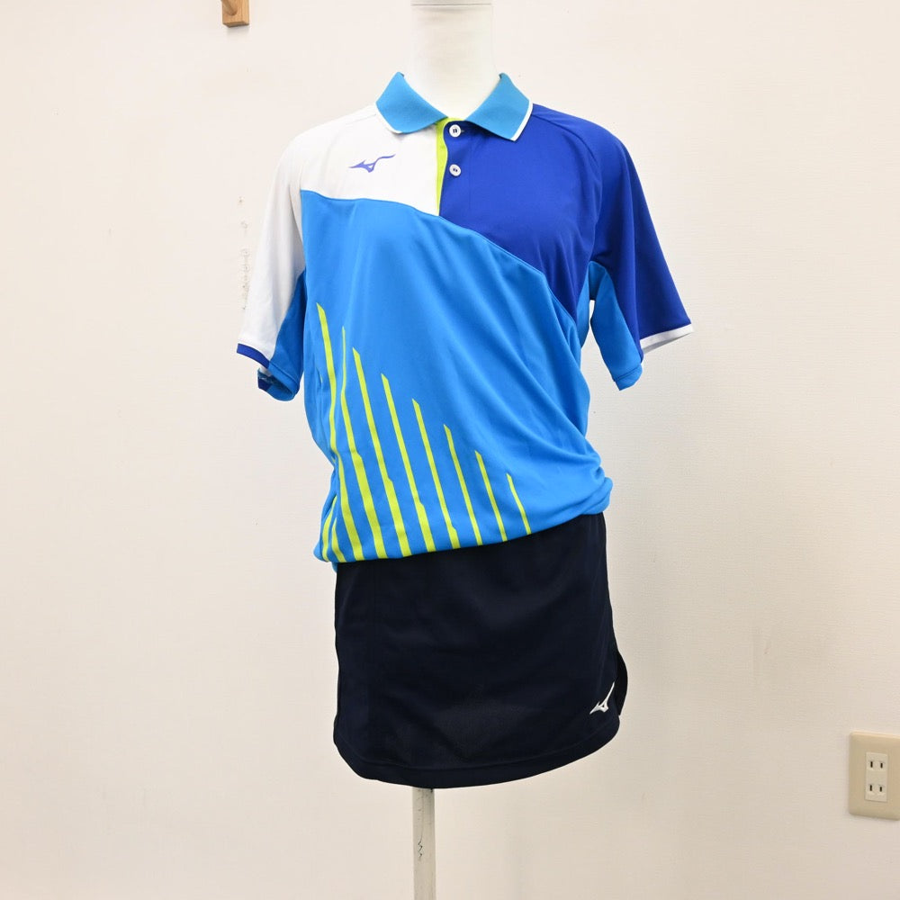 【中古】埼玉県 入間川中中学校/テニス部ユニフォーム 女子制服 2点（部活ユニフォーム 上・部活ユニフォーム 下）sf013093