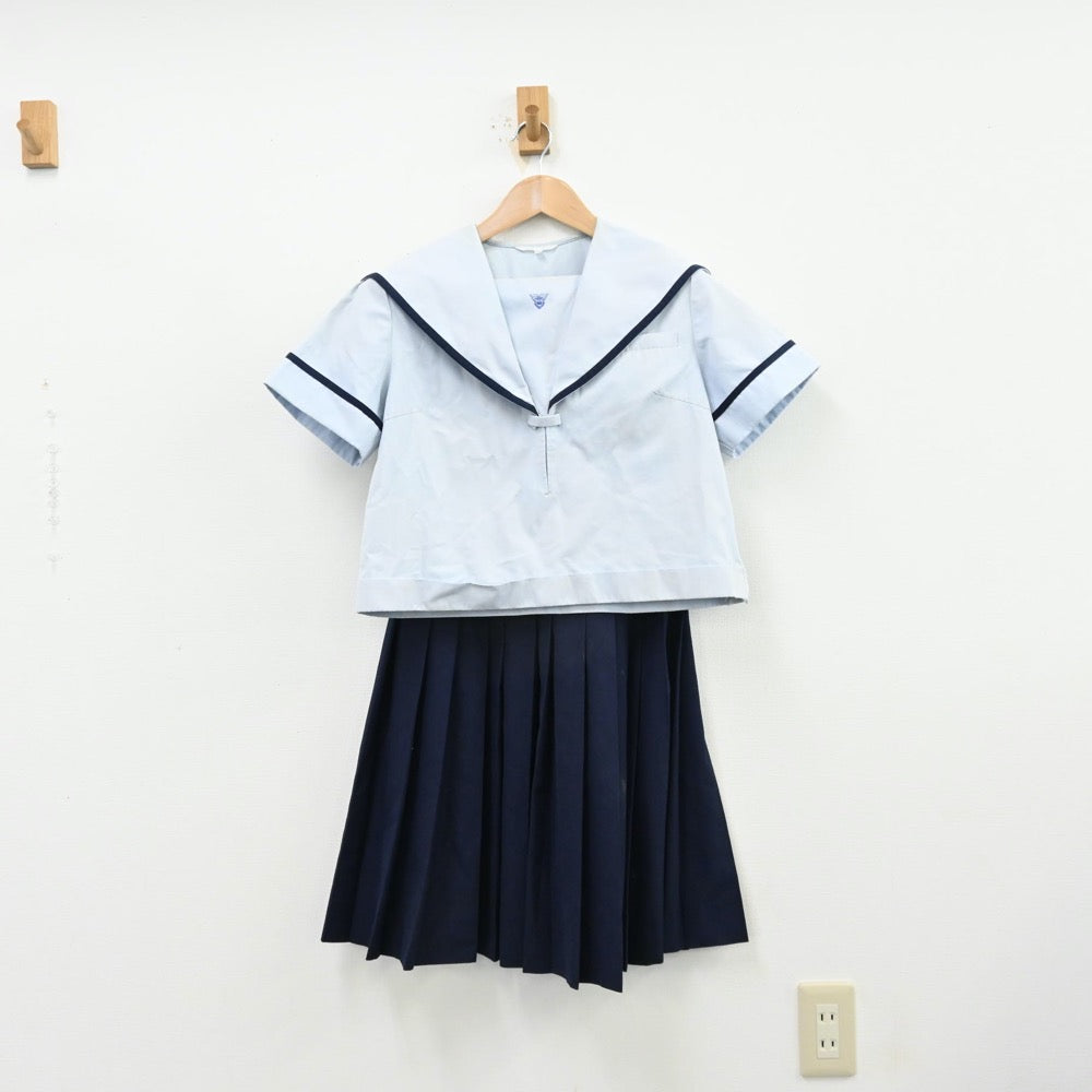 【中古】佐賀県 唐津東高等学校 女子制服 2点（セーラー服・スカート）sf013108