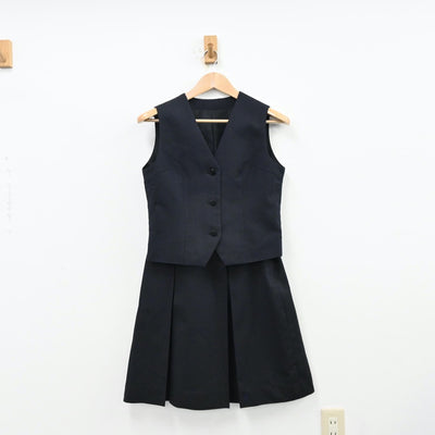 【中古】埼玉県 豊岡高等学校 女子制服 2点（ベスト・スカート）sf013110