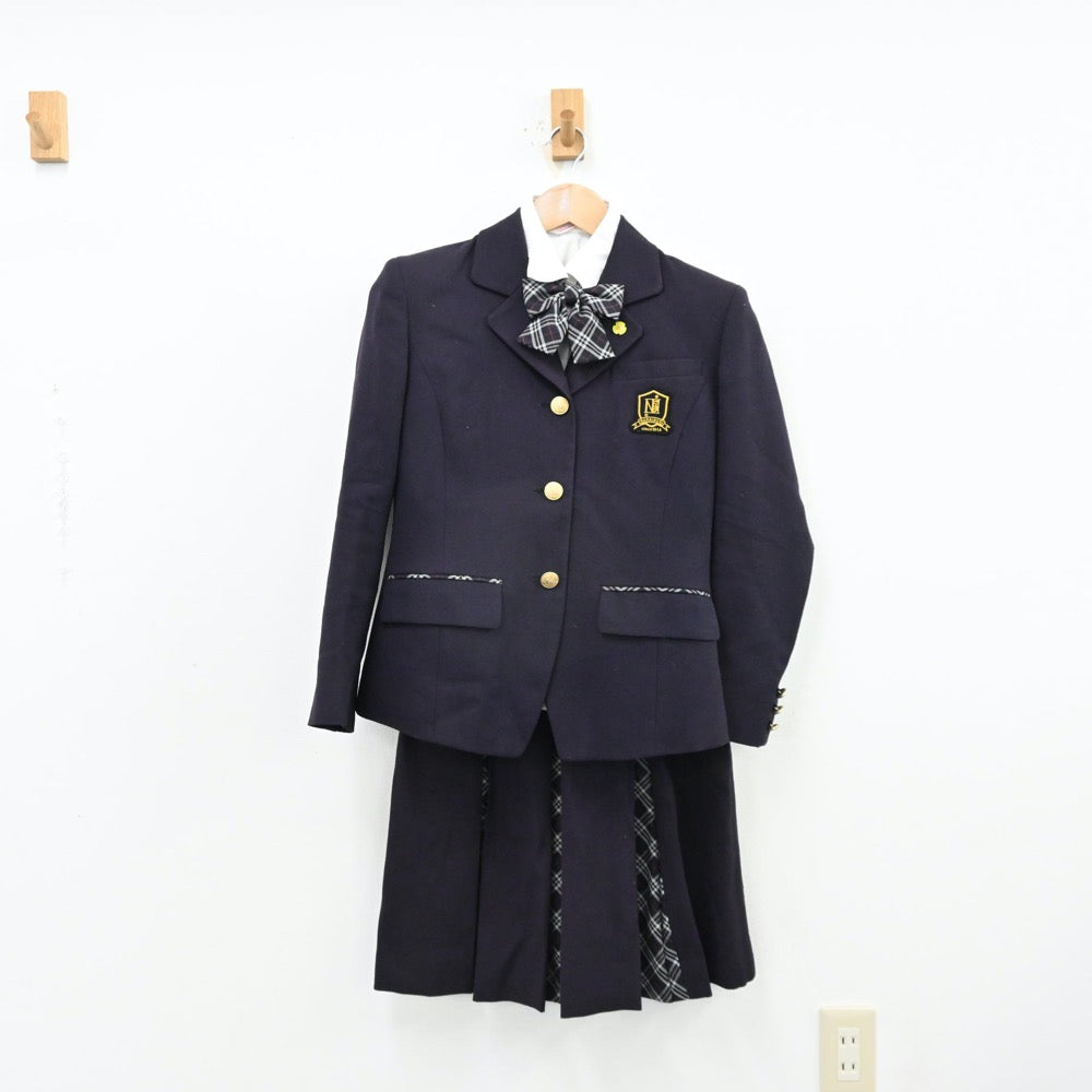 【中古】奈良県 奈良育英高等学校 女子制服 6点（ブレザー・ニット・シャツ・スカート）sf013111