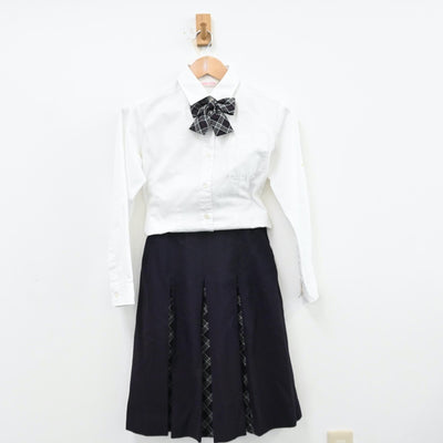 【中古】奈良県 奈良育英高等学校 女子制服 6点（ブレザー・ニット・シャツ・スカート）sf013111