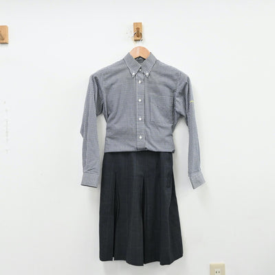 【中古】奈良県 奈良育英高等学校 女子制服 4点（シャツ・スカート）sf013112