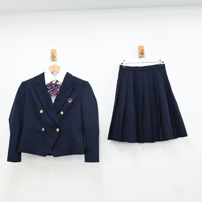 【中古】千葉県 幕張総合高等学校 女子制服 4点（ブレザー・シャツ・スカート）sf013113