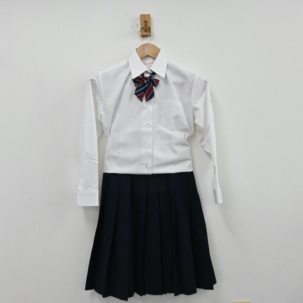 【中古】千葉県 幕張総合高等学校 女子制服 4点（ブレザー・シャツ・スカート）sf013113