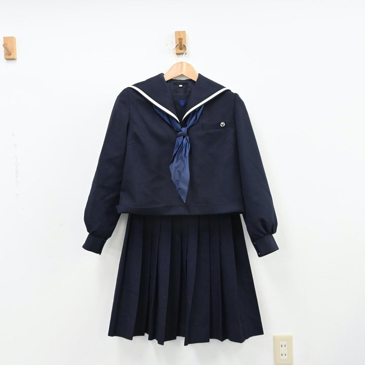 【中古】佐賀県 唐津東高等学校 女子制服 4点（セーラー服・スカート）sf013115